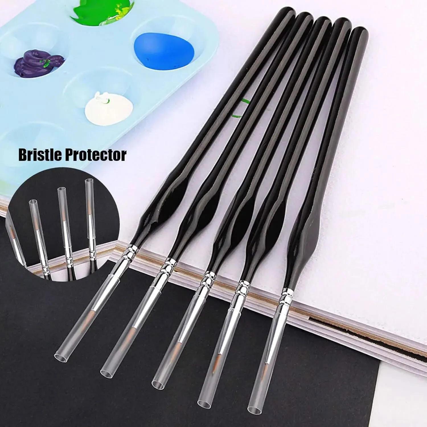 Paint Brushes 11pcs Small Fine Tip Paintbrushes Micro Detail Paint Brush Set Triangular Grip Handles Art Brushes paint brushes