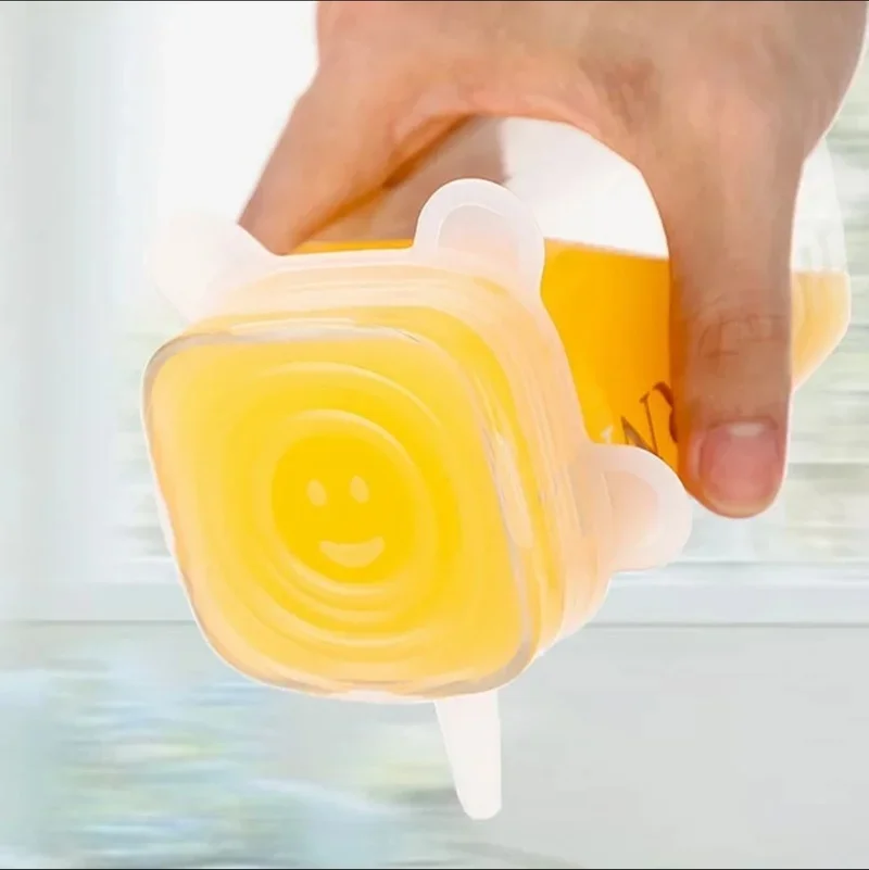 Food Cover Fresh Keeping Cover Microwave Cover Preservation Cover Bowl Cover Small Silicone Stretch Lids 8 Pack of 2.5 inch Reusable Stretch Cover 2.6 to 3.4" Can Cup and Wide Mouth Mason Jar