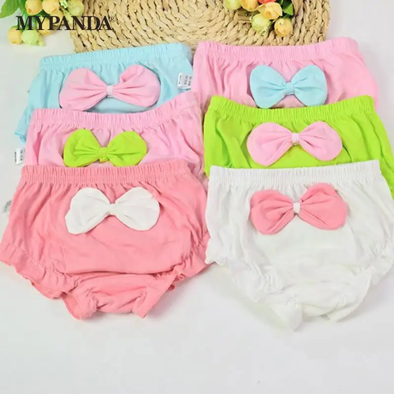 4 Colors Kids Baby Cute Big Bow Cotton Underwear Panties Infant Shorts