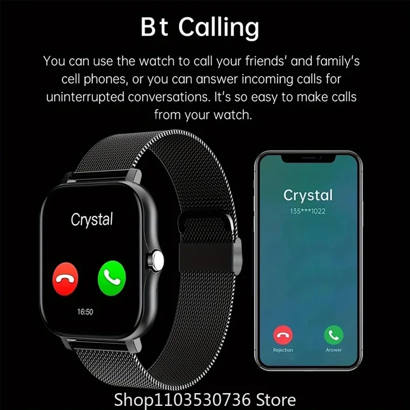 1.83'' Sports Smart Watch Fitness Clock Health Monitor Waterproof Smartwatch Wireless Call Watches for Men Women IOS Xiaomi 2024 6