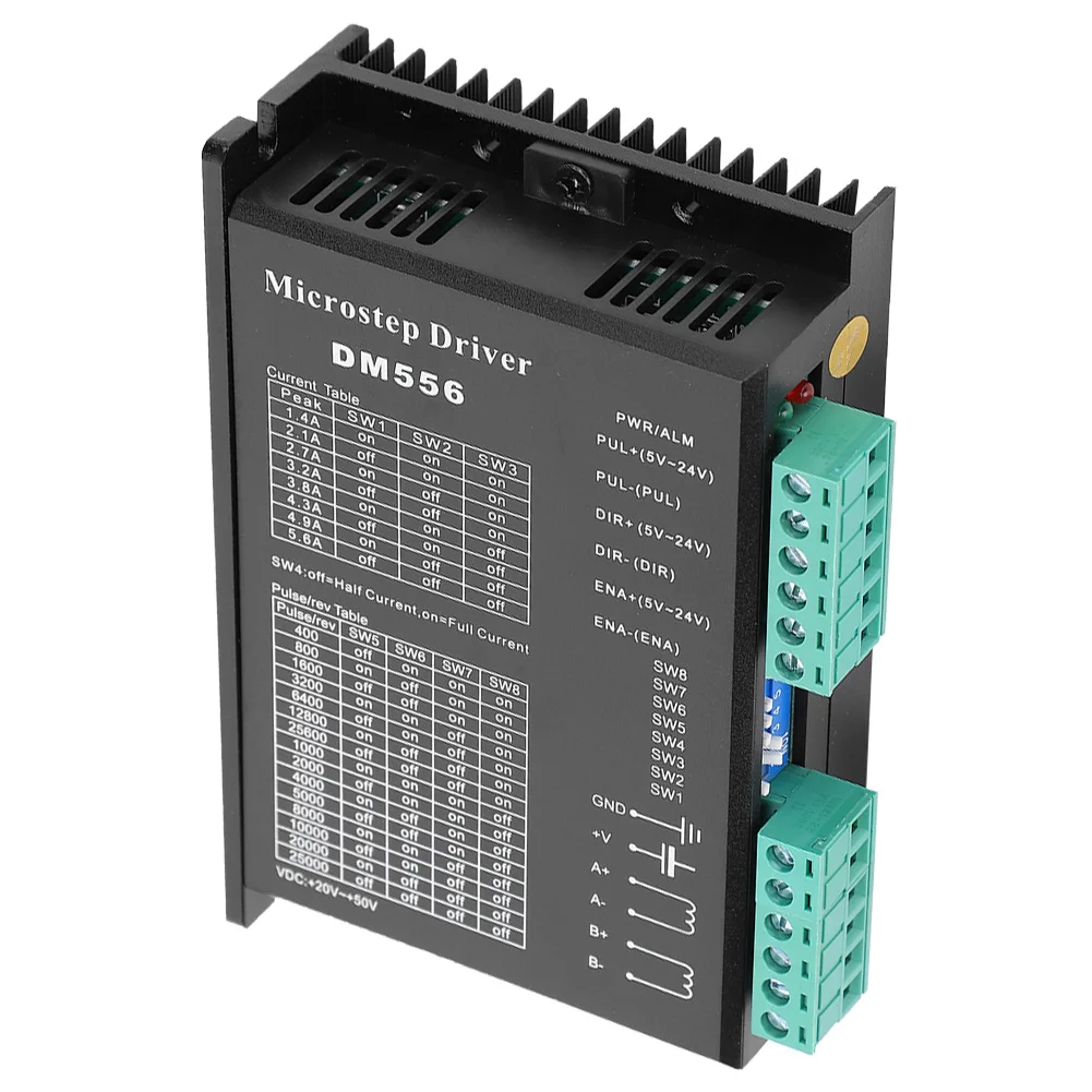 DM556 스테퍼 모터 드라이버 20-50VDC 저소음 간섭 방지 200kHz 펄스 입력 주파수