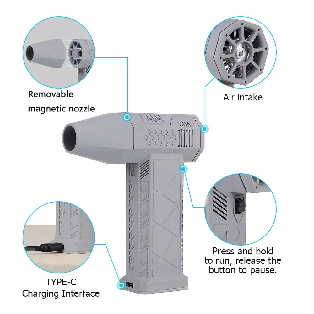 고성능 브러시리스 모터, 강력한 송풍기, 고속 덕트 선풍기, 미니 터보 제트, 110,000 RPM
