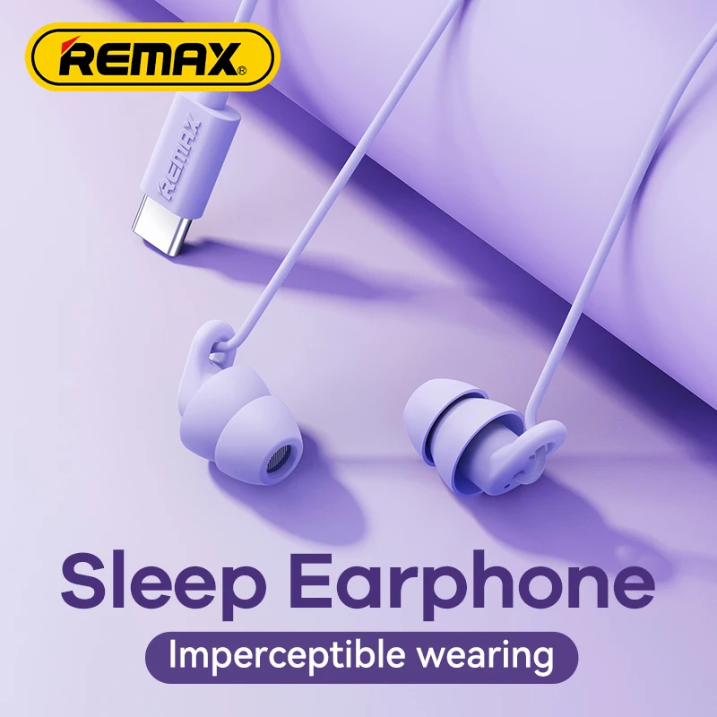 Remax-fone de ouvido com cancelamento de ruído, intra-auricular, tipo C, 3,5mm, plugue com fio macio para celular, hotel, viagem