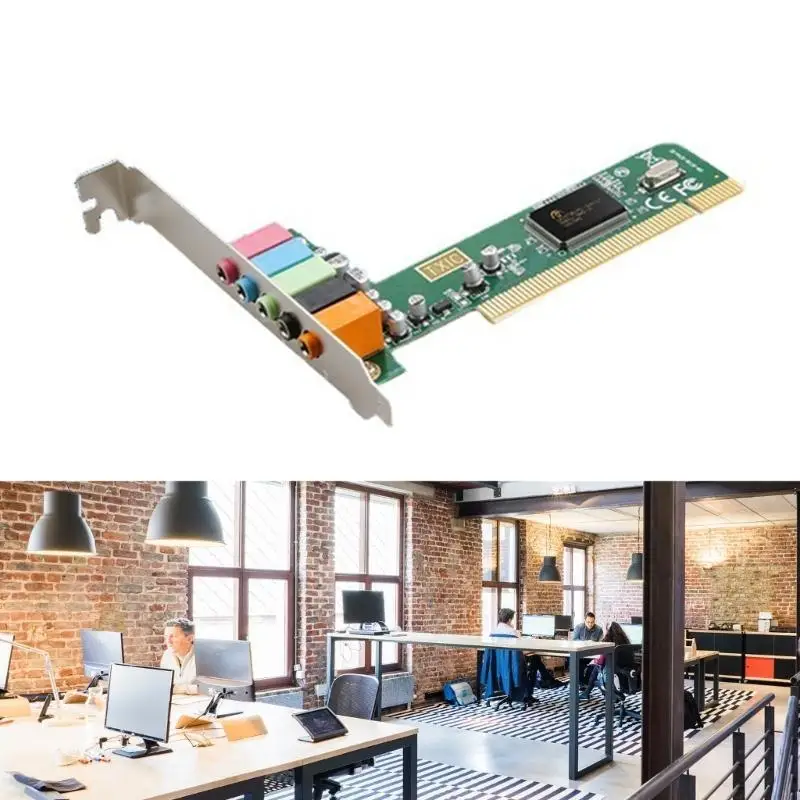 C90F PCI5.1 스테레오 사운드 카드 CMI8738 칩 4 채널 오디오 카드 지원 DS3D