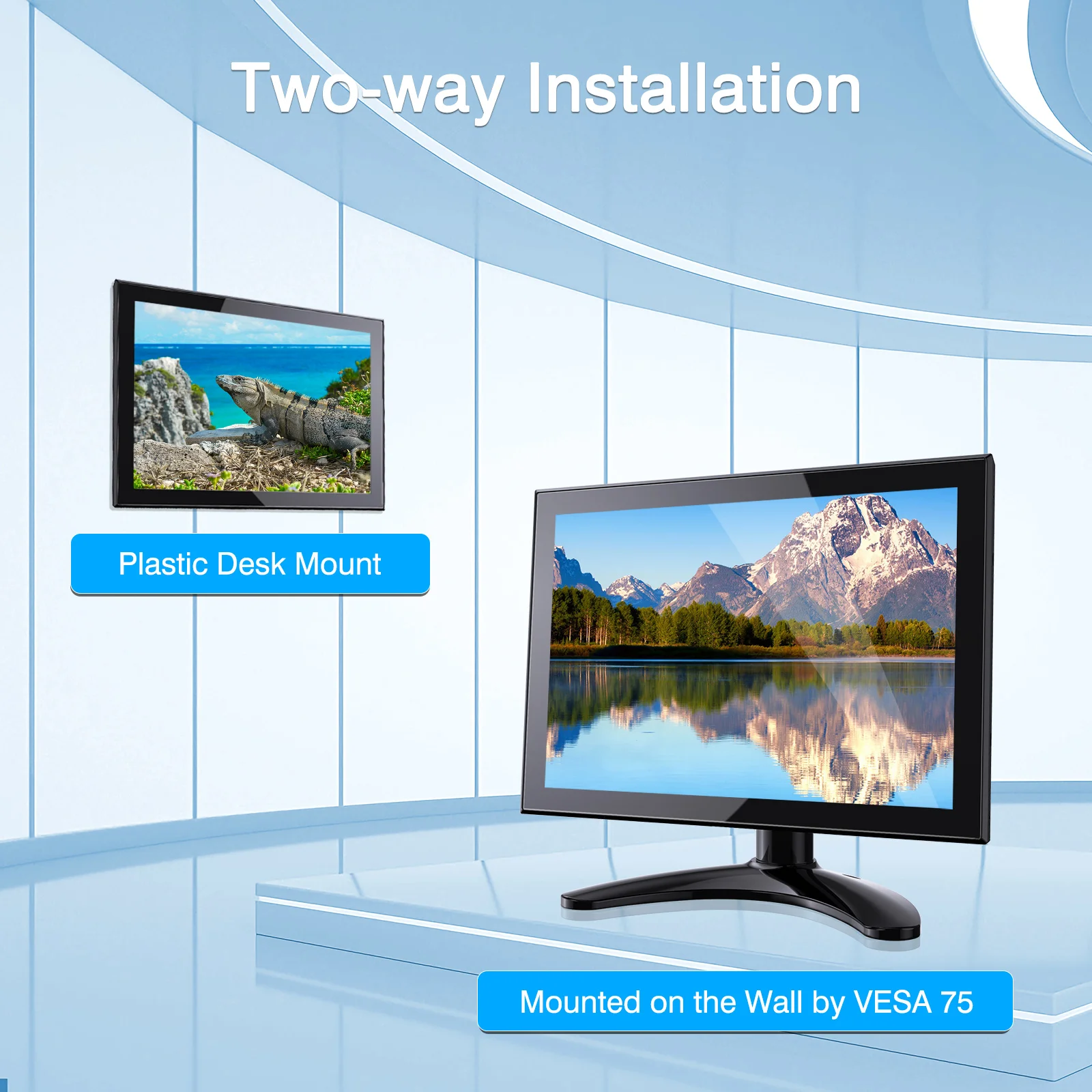 Miktver MK08-2 ÷ LCD ġũ , 8 ġ IPS ũž ÷, Ŀ , HDMI, VGA, BNC, AV Ʈ , DC12V   TV