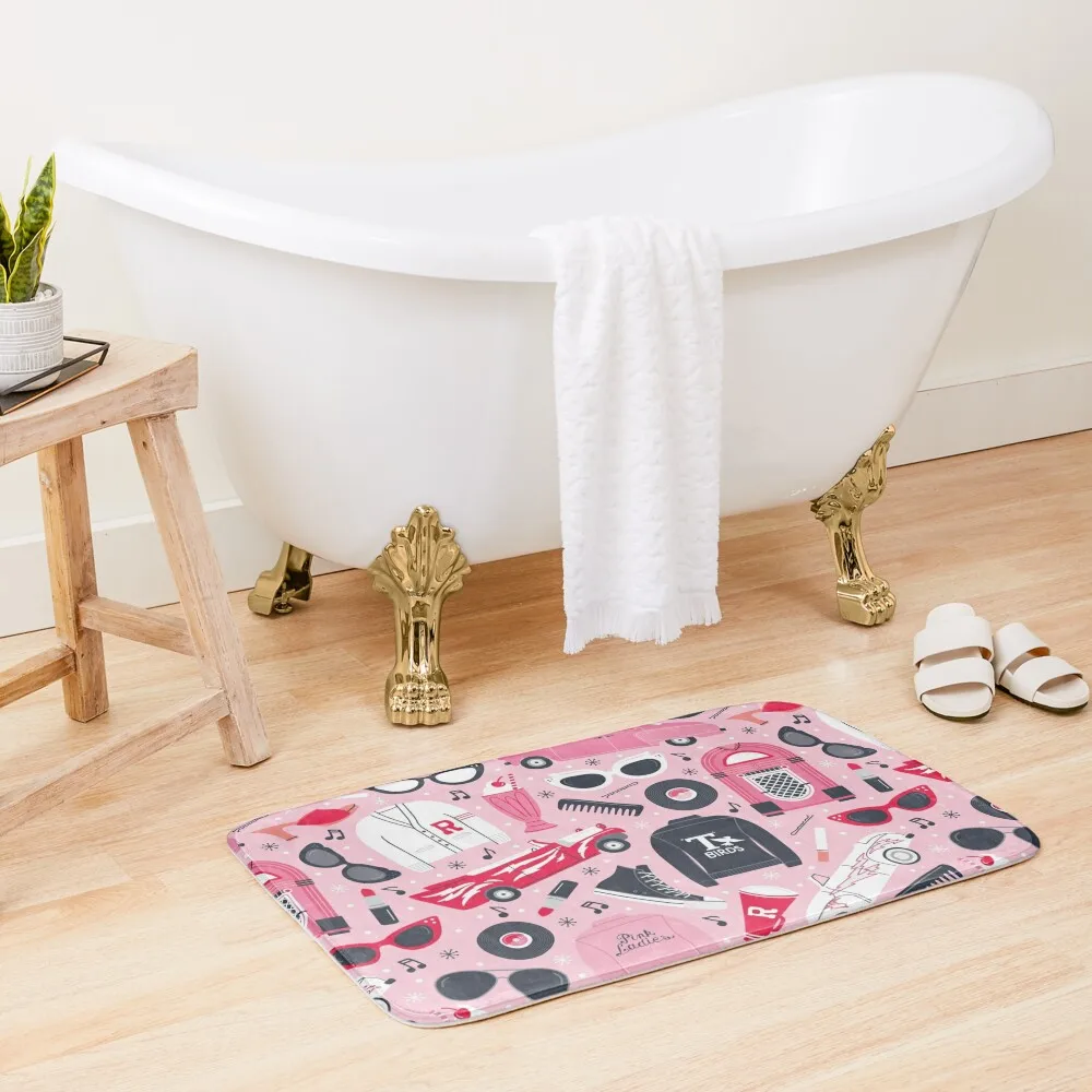

50's Retro Bath Mat Wc Bathtub Carpet Sleeping Room Rugs Mat