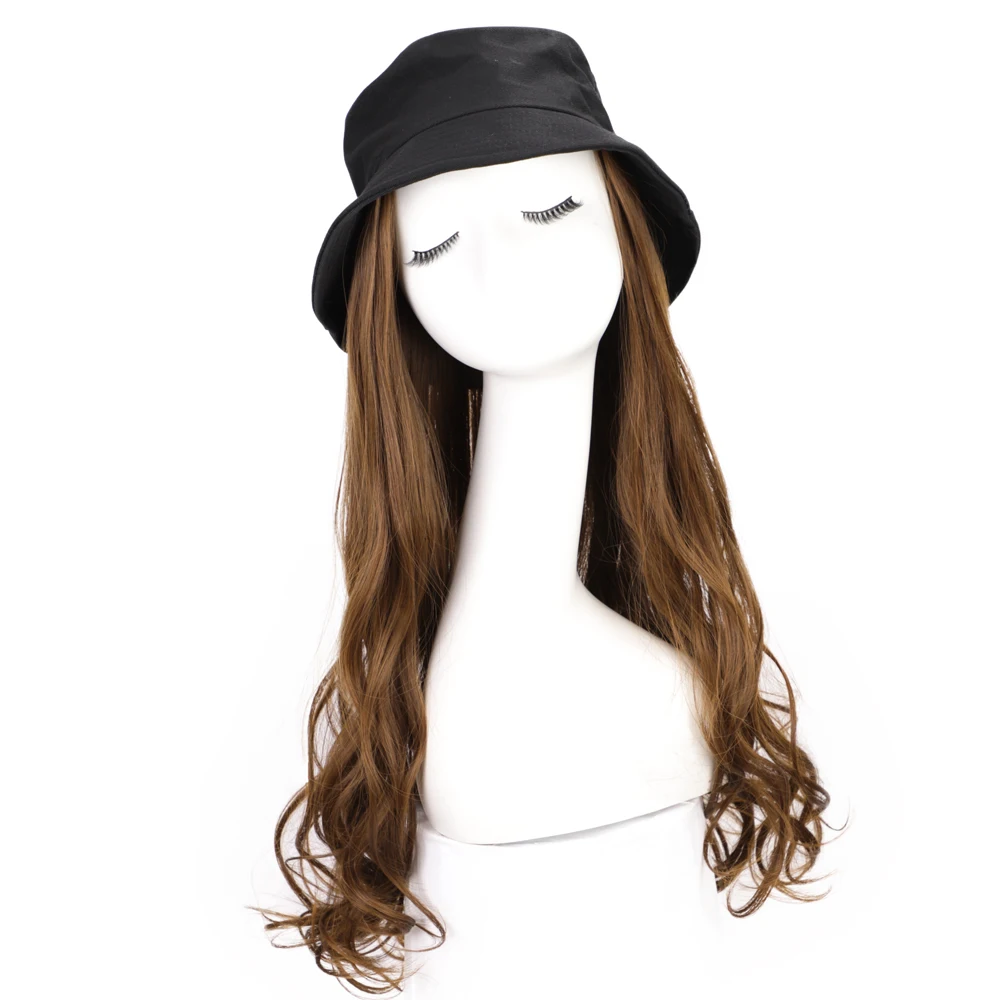 Black Cap Bucket Hat Hair Fashion 