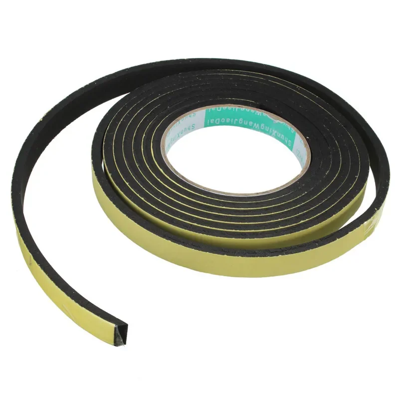 Sealing Strip Rubber Seal Strip Rubber Self Adhesive Sponge Seal Strip Width10-30mm Thick 2-20mm Single Sided Adhesive EVA Black Foam Anti-collision Seal Gasket