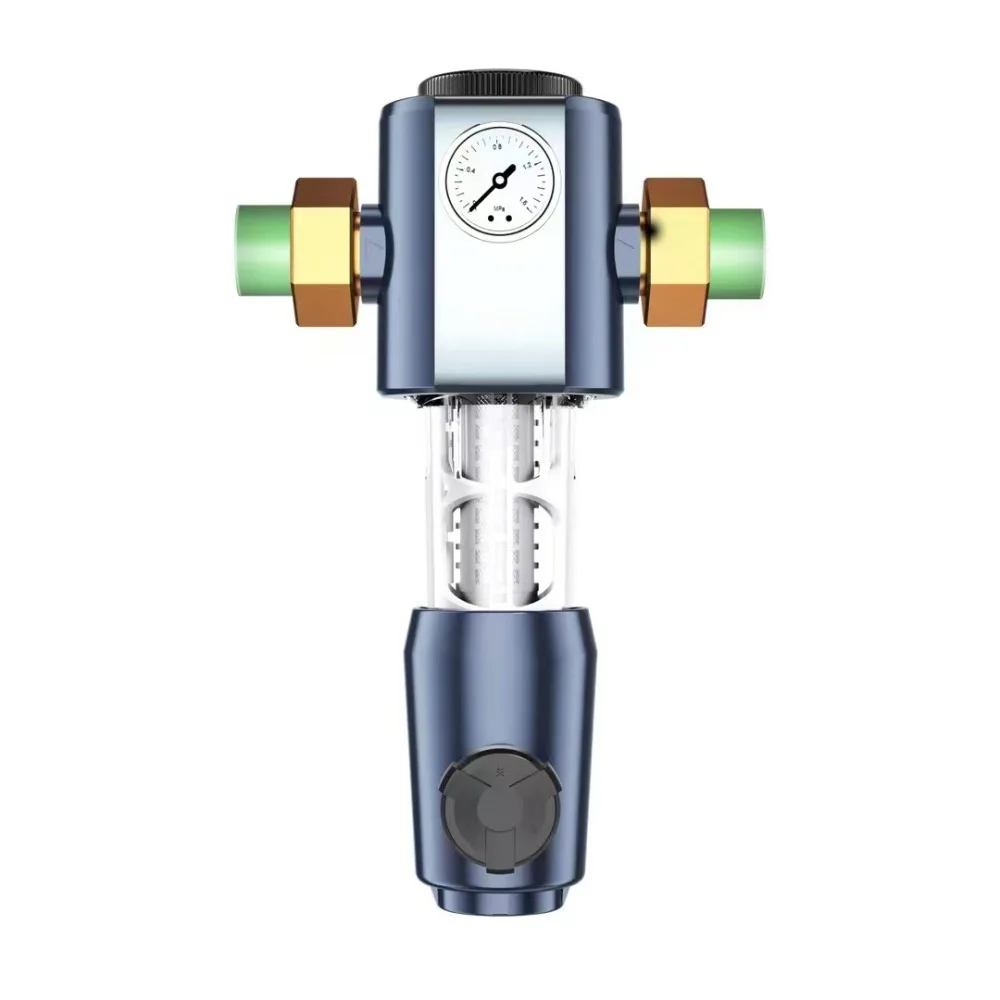 Reusable Whole House Spin Down Sediment Water Filter, 40 Micron Automatic Flushable Water Prefilter Filtration Backwash Purifier
