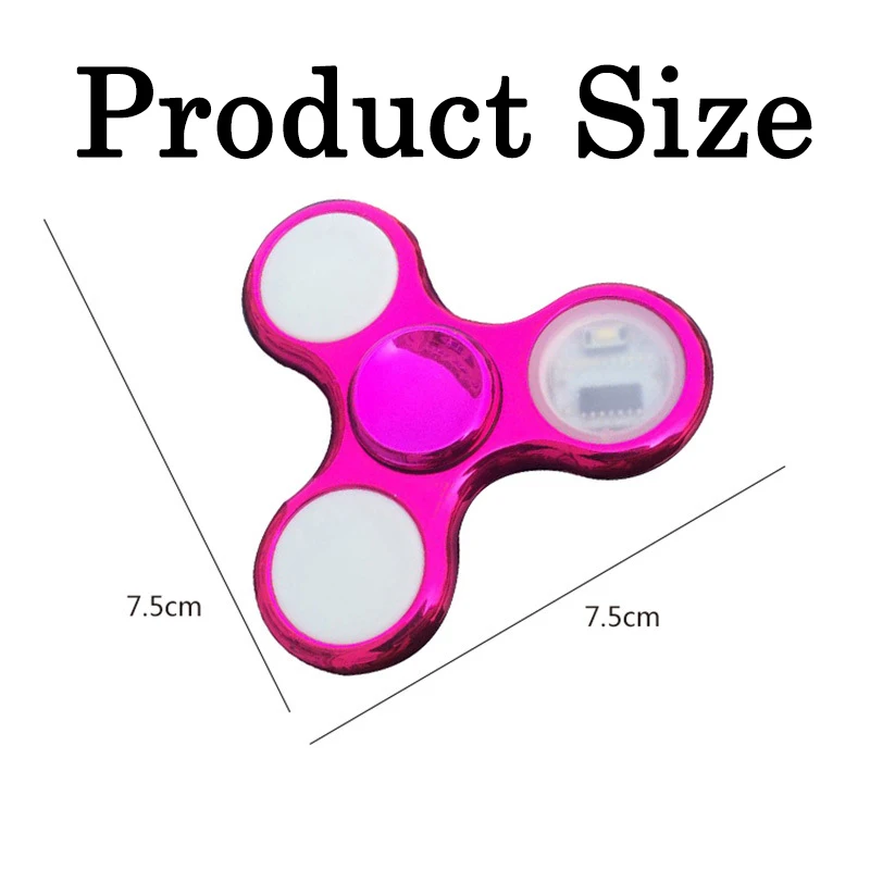 Luminous LED Light Fidget Spinner Hand Top Glow In Dark EDC Finger Stress Relief Toys