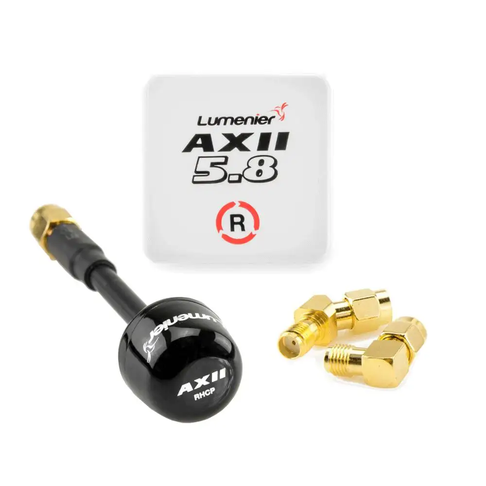 thumbnail image 2 of Lumenier AXII 2 Ultra-Long Range Diversity Antenna Bundle 5.8GHz (RHCP - Pyrodro 2 of 12