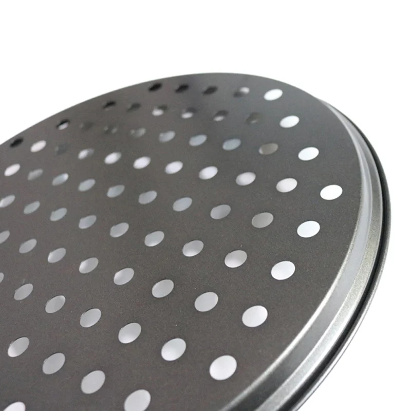 4 Size Carbon Steel Non-stick Pizza Baking Pan Mesh Tray Plate Round Deep Dish Pizza Pan Tray Mould Bakeware Baking Tool