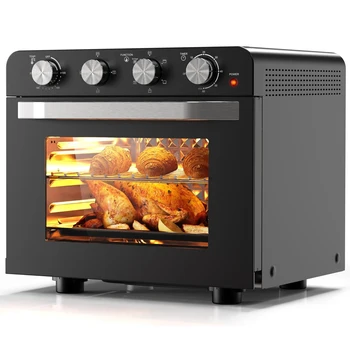 Forno per friggitrice ad aria Karinear 36L, Airfryer in acciaio inossidabile da 1700 W Forno da appoggio 10 in 1, Porta in vetro a doppio strato, Set di accessori 1