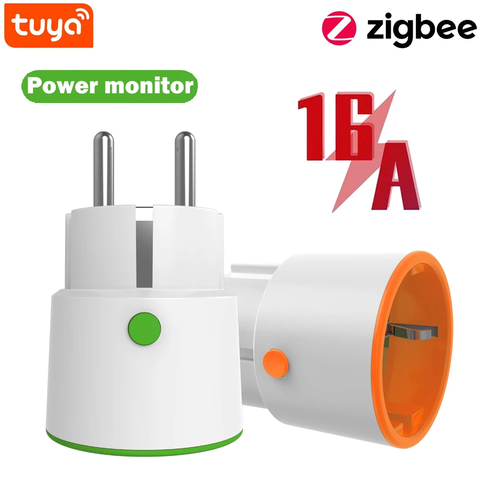 

NEO Tuya Smart Zigbee 3.0 Power Plug 16A EU Outlet 3680W Meter Remote Control Work With Tuya Hub Zigbee 2mqtt Home Assistant