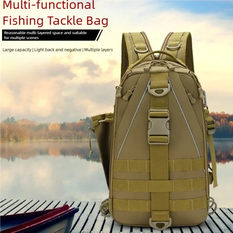 Description Picture 2 of itemFishing Tackle Bag Storage Organizer Multifunctional Waterproof for Men Women Waist Bag Fanny Pack for Camping Outdoor Sports