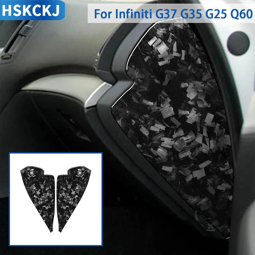 

Аксессуары для Infiniti G37 2008-2013 G35 G25 Q60, кованое углеродное волокно, аксессуары для салона автомобиля, приборной панели, боковой панели, декоративная наклейка
