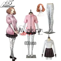 Game Persona 5 Okumura Haru Cosplay costume Carnaval Halloween women Cosplay costume Christmas CoatT-shirt skirt socks wig