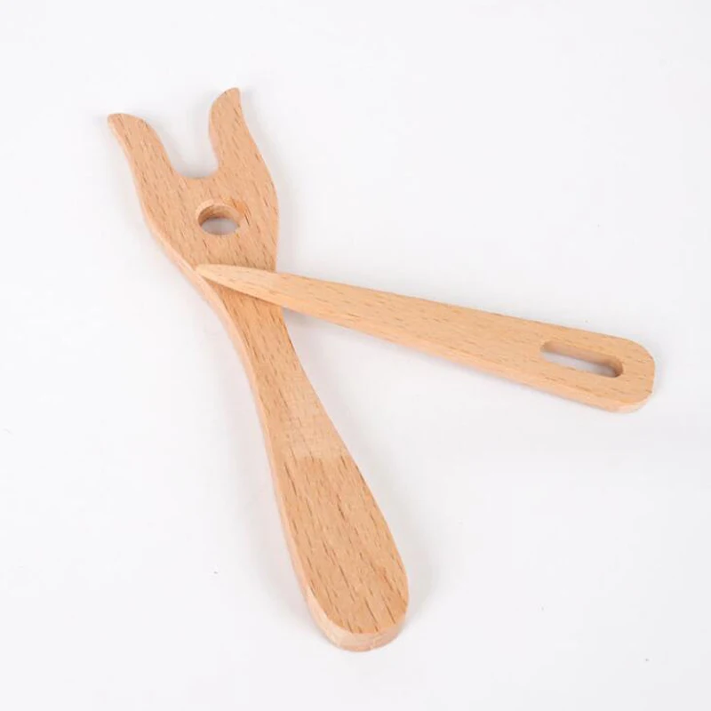 Big eye needle tapestry weaving tool, beech fork weaving machine