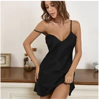 Nouvelle Robe de Nuit Sexy à Bretelles pour Femme, Chemise de Nuit d'Été en Satin Soyeux, Vêtement d'Intérieur, Peignoir, Lingerie 6