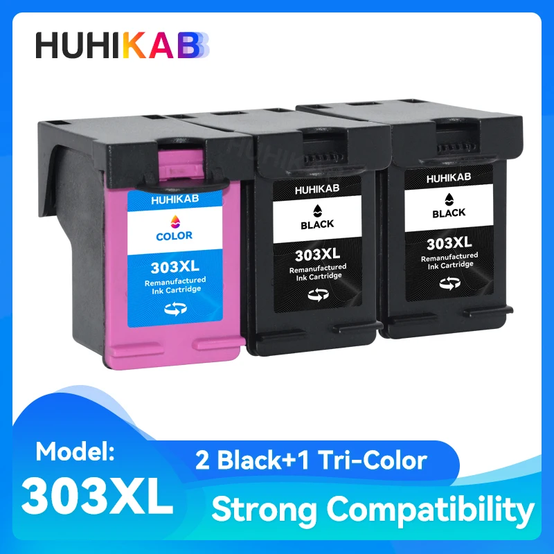Sostituzione Huhikab Cartuccia D'Inchiostro Compatibile 303Xl Per Stampante Hp 303 Xl Hp303 Envy 6220 6230 6232 6234 7130 7134 7830 7855
