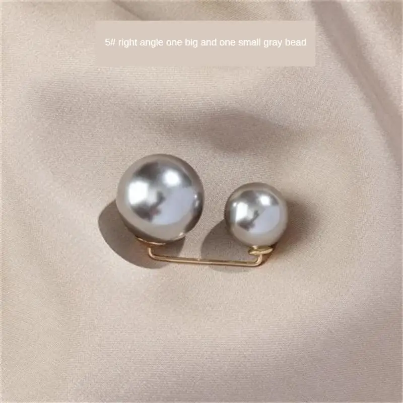 Double Pearl Brooch Pins Anti-fade Brooches Buttons for Women Sweater Cardigan Clip Coat Summer Dress DIY Buttons 2
