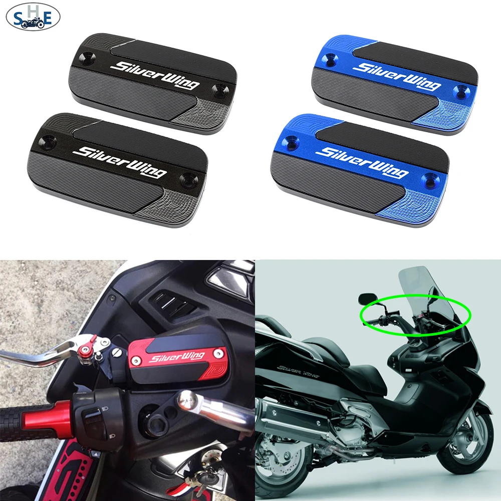 

For HONDA Silverwing FCS 600 400 2001-2014 Motor Aluminum Accessories Front Brake Fluid Reservoir Cover Cylinder Oil Tank Cap