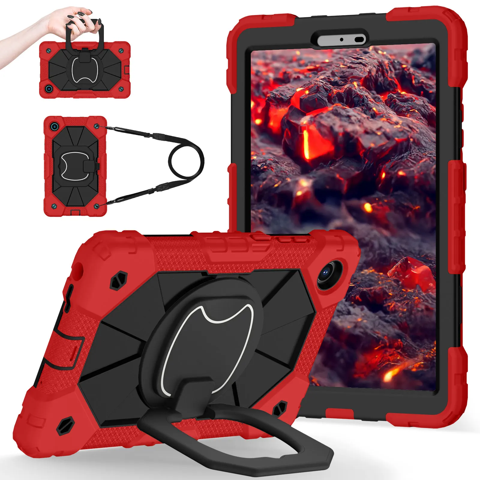 Child-Safe Protective Tablet Cover with Handle and Shoulder Strap