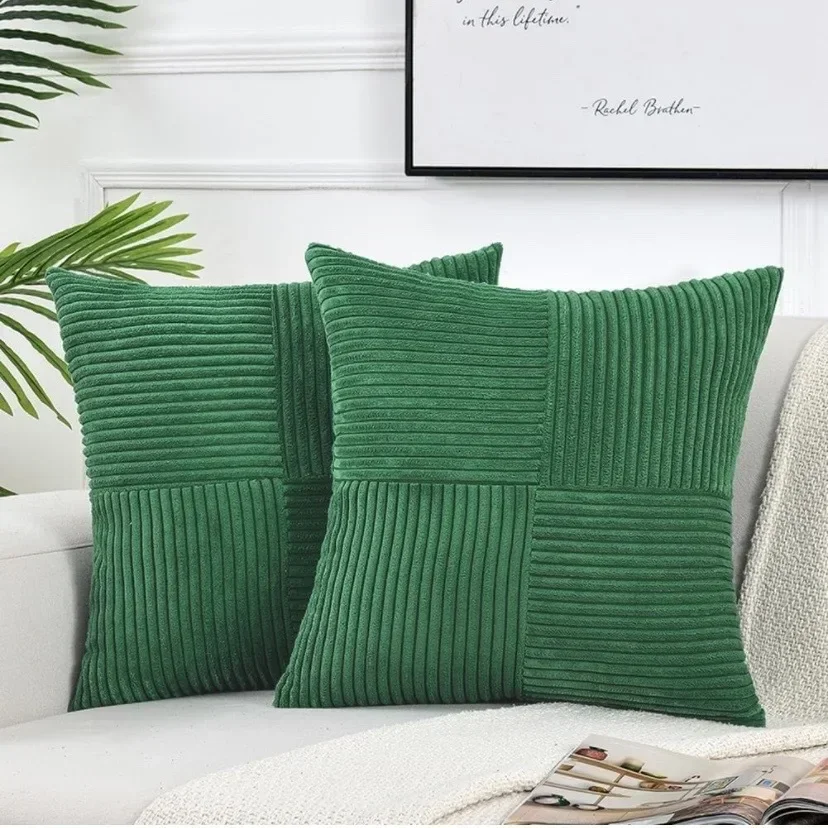 Festive Christmas Linen Pillow Covers - Snowman & Gingerbread Design