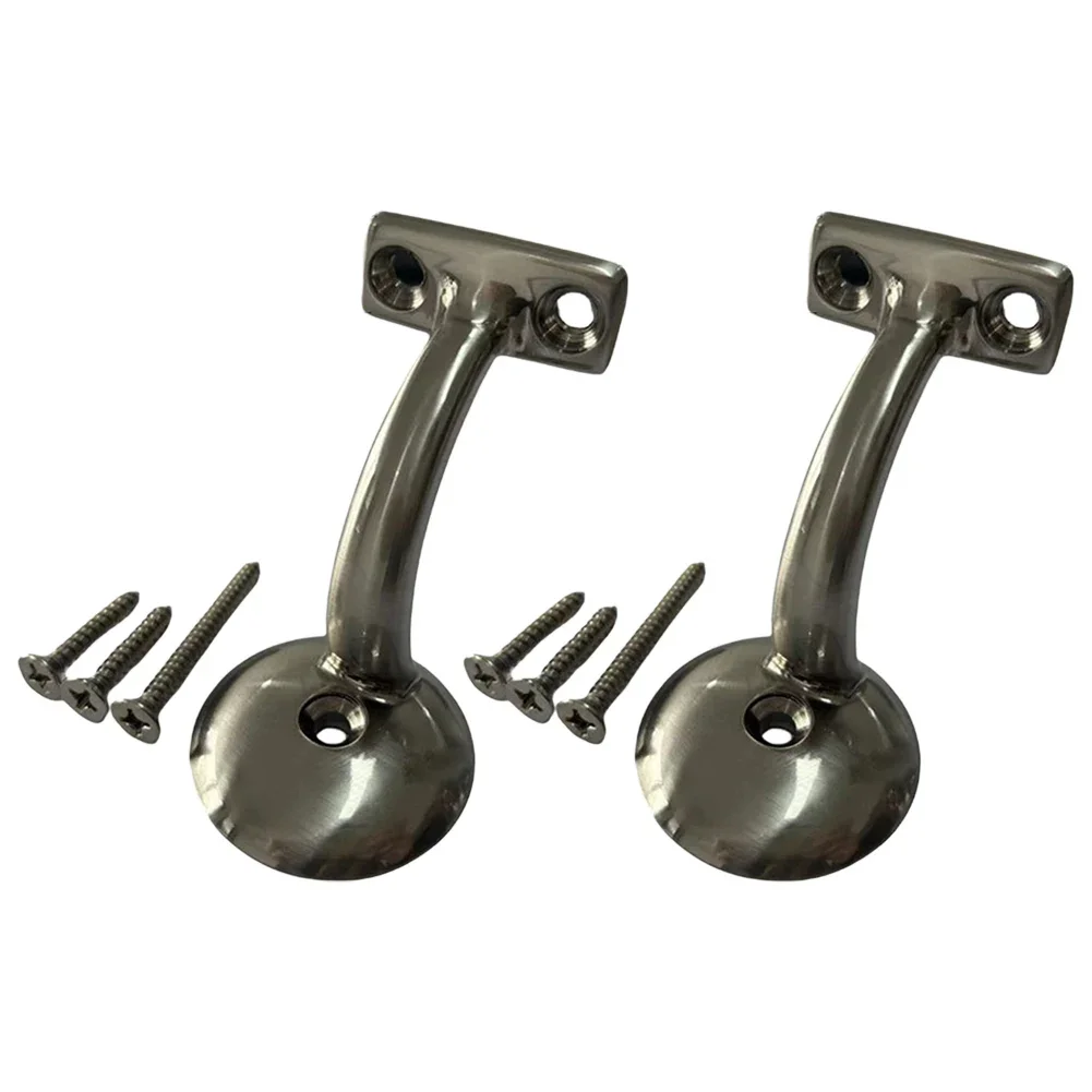 2 Pack 3 Inch Matte Black Handrail T-Type Aviation Bracket Taiwan R-Type Handrail Bracket Cabinet Door Sound-Deadening Pad