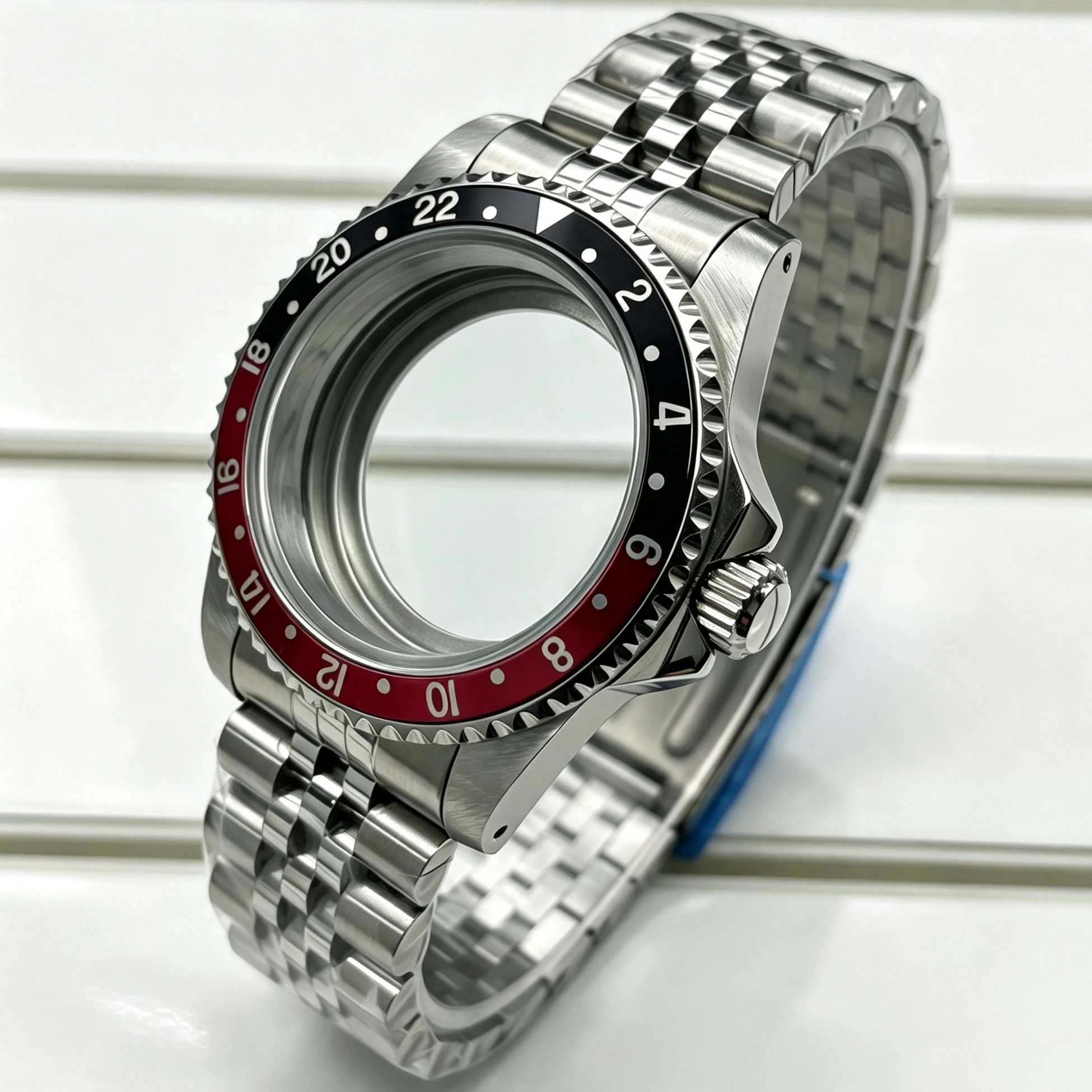 Premium 39.5mm Stainless Steel Watch Case with Sapphire Glass