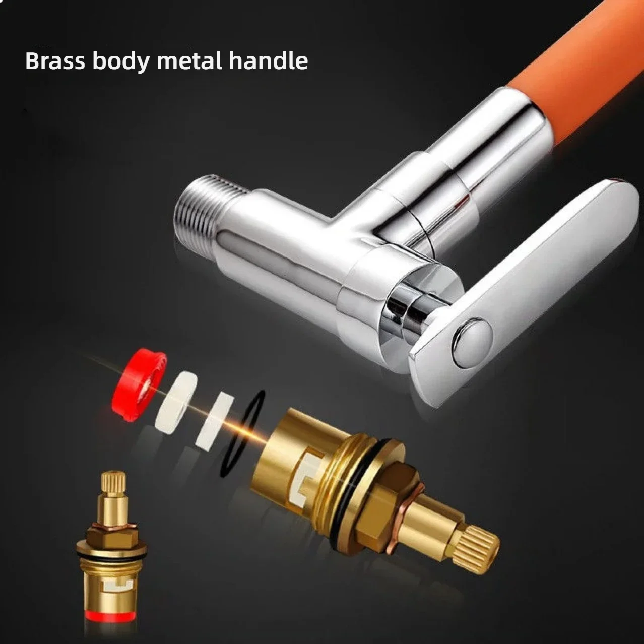 New Kitchen Bathroom Wall Mounted Faucet Single Cold Rotatable Extension Water Hose Antifreeze and Crack Prevention Tap