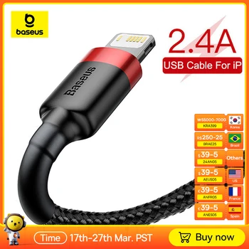 USB Cable for iPhone 14, 13, 12, 11 Pro Max, Xs, X 8 Plus Cable 2.4A Fast Charging Cable for iPhone Charger Cable USB Data Line