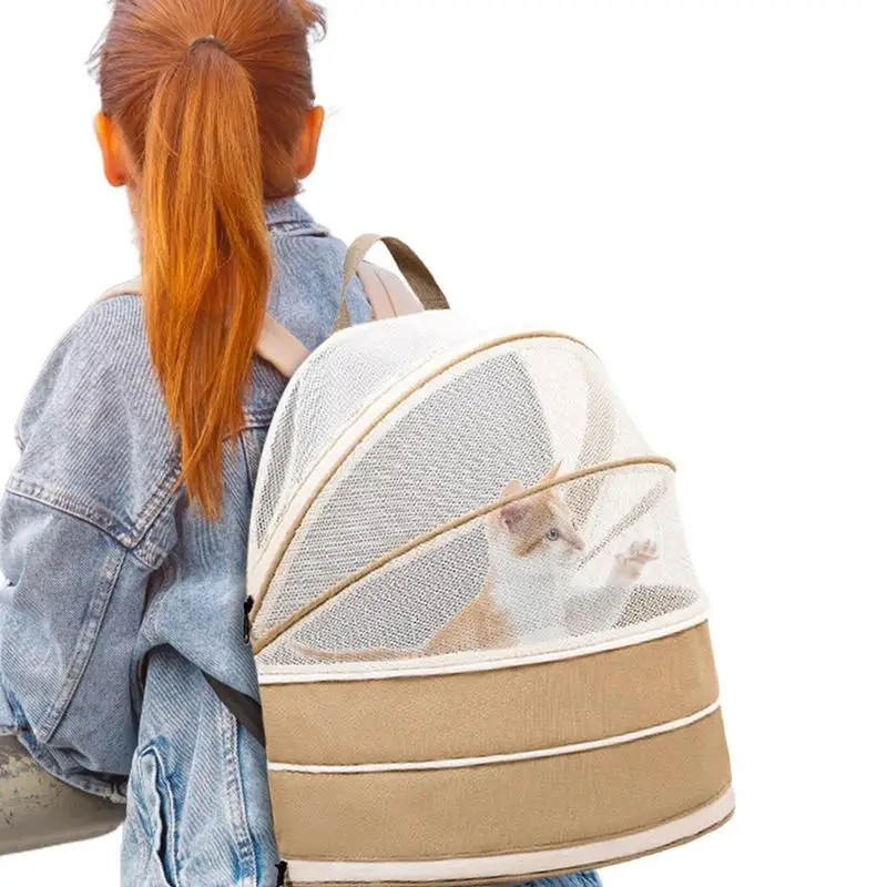

Pet Backpack Carrier Breathable Mesh Summer Backpack For Dog and Cat Backpack Carrier For Outdoor Adventures Travel Hiking