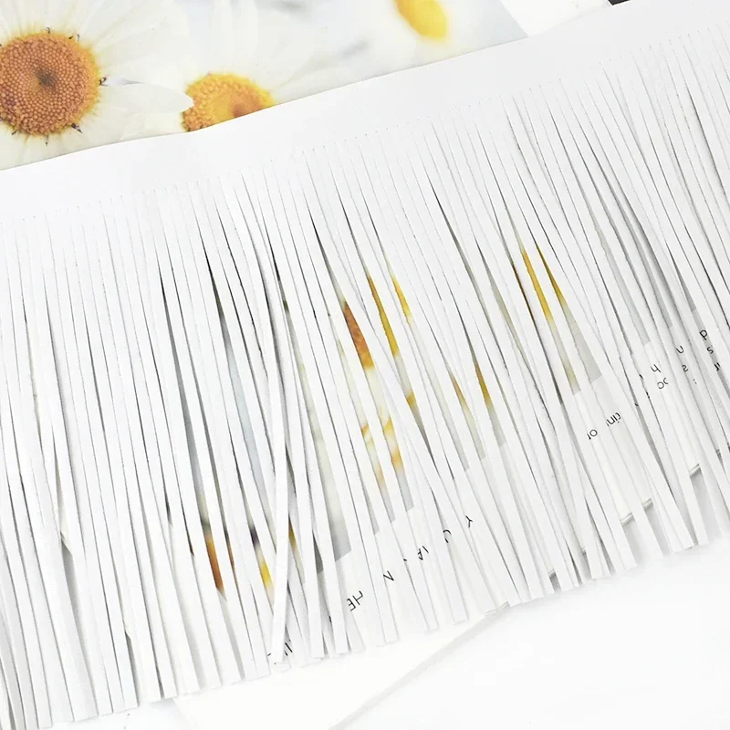 MYIW PU Leder Quasten Band 1 Meter - DIY Zierbesatz Für Kleidung, Taschen & Accessoires