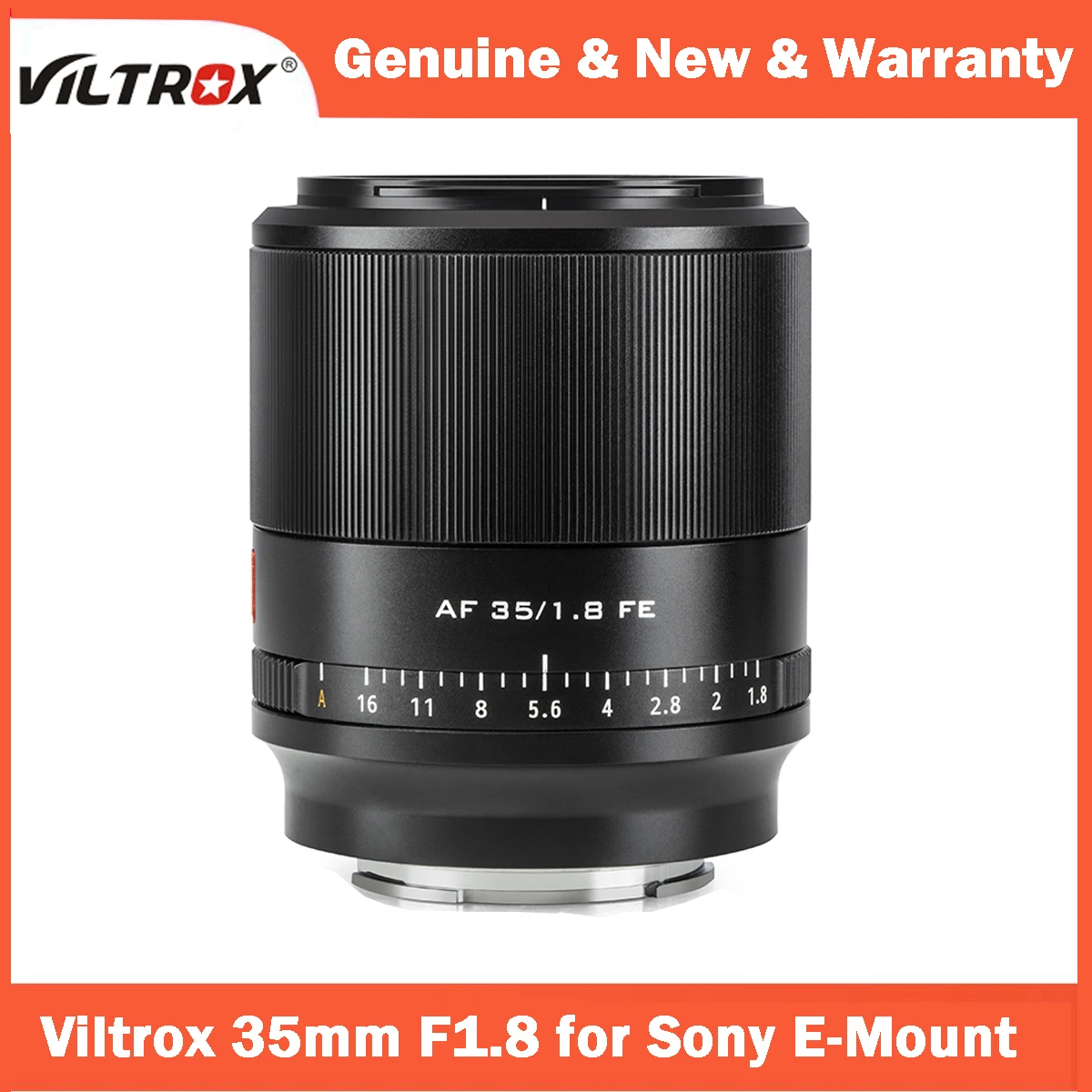 Viltrox 35Mm F/1.8 F1.8 Stm Messa A Fuoco Automatica Obiettivo Ad Ampia Apertura A Telaio Completo Per Fotocamere Sony E-Mount A7Ii A7Iii A7Riii A7Sii