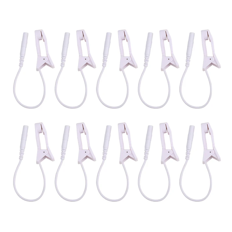 Ear Pain Relief Clip Therapy Machine Massager 2.0mm Plug Electrode Lead Wires Connecting Cables Sleeping Aids for Earclips electrode lead wires