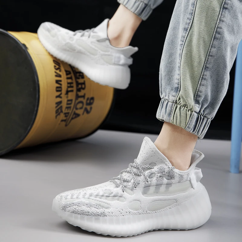 Men Sneakers Running Shoes Leisure Outdoor Fashion Sports Mesh Breathable Footwear Big Size 46