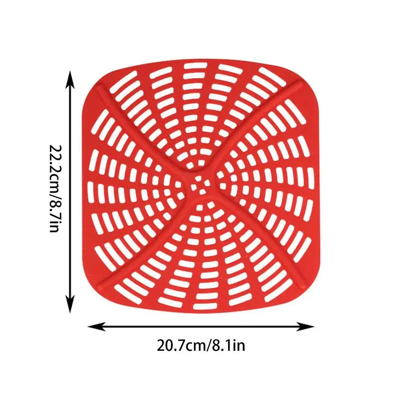 Silicone Mat For Airfryer Reusable Mats Non-Stick Perforated Silicone Liners Square Baking Paper For Ninja Ag301 2pcs