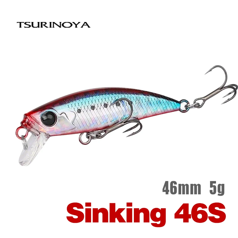 TSURINOYA 46S Sinking Minnow Angelköder Intruder 46mm 5g Künstliche Forelle Ajing Stream Lake Jerkbait Rockfishing Harte Köder