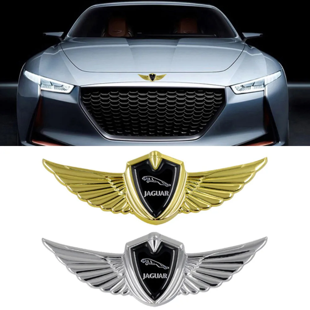 Car Hood Badge Wings Metal Styling Sticker For Jaguar Xf Xkr Xk8 Xk Xe