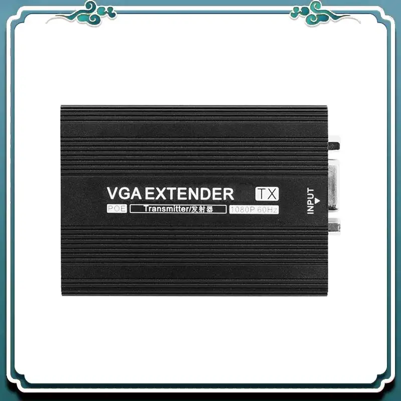 150M VGA 네트워크 익스텐더 RJ45 VGA 익스텐더 오디오 송신기 수신기 POE 전원 공급 장치 US 플러그 1Set