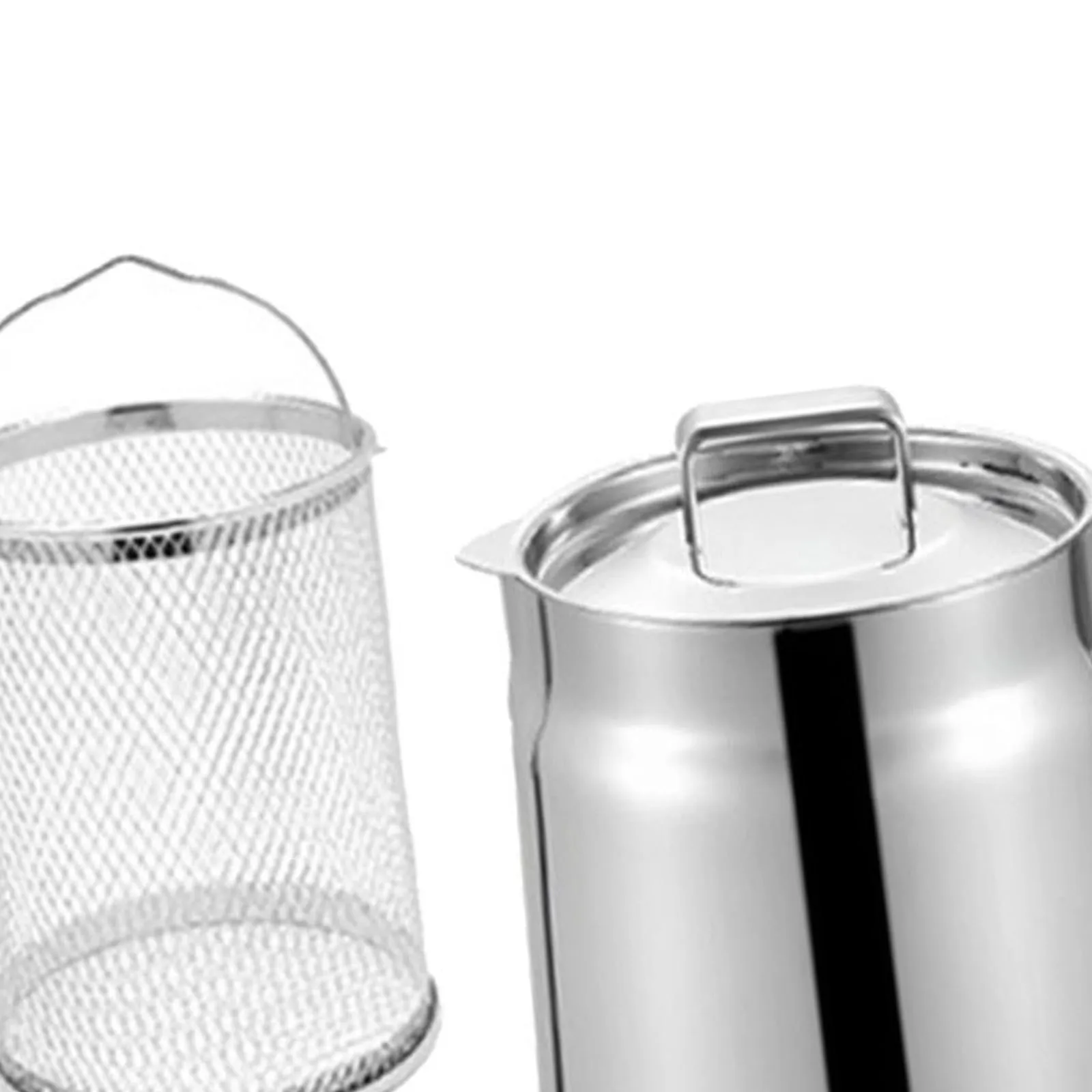 Deep Frying Pot Deep Fryer Basket Large Capacity Nonstick Cookware French Fries Frying Oil Strainer Basket Oil Storage Jar