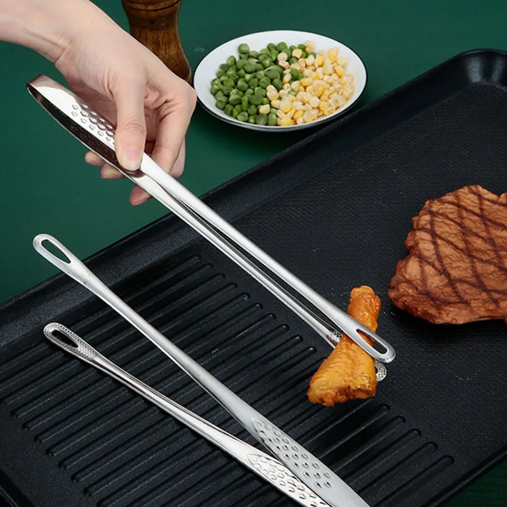 

Food Tongs Long Handle Non-Slip Barbecue Tongs Steak Tongs Kitchen Cooking Tools Accessories Kitchen Items Stainless Steel