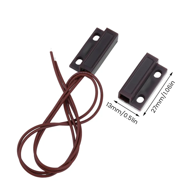 MC-38A Wired Door Window Sensor Detector Magnetic Switch Normally Closed or Normally Open NC/NO for Home Security Alarm System 6