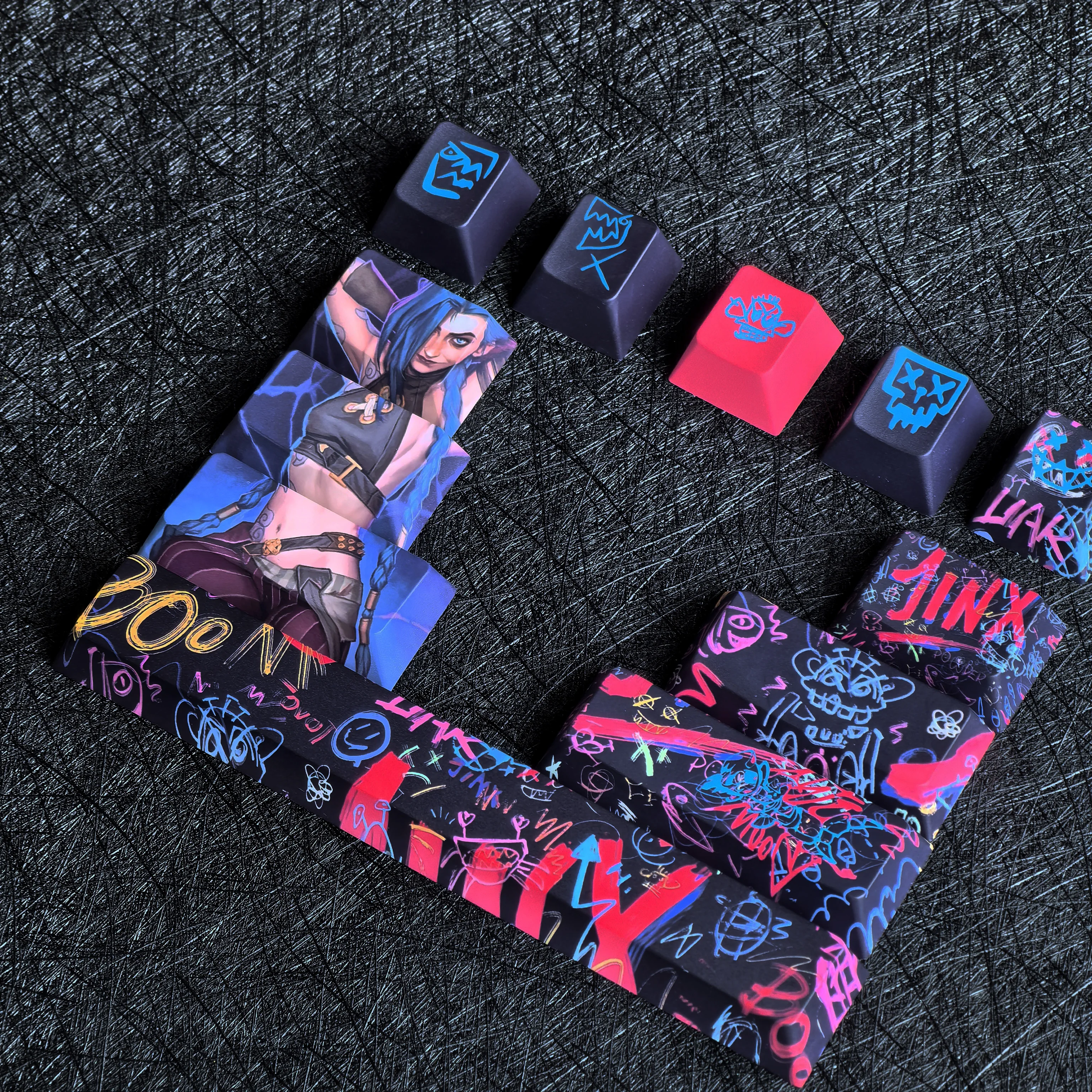 123 キー JINX キーキャップチェリー落書き LOL ゲームキャラクター