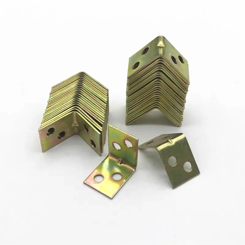 L-shaped thickened colored zinc angle frame supports 90 degree right angle bracket suitable for fixing and shaking furniture