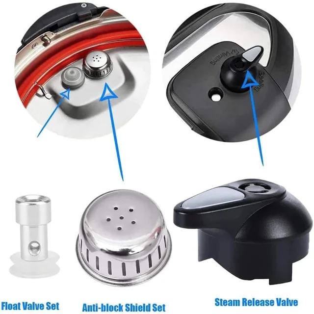 Steam Release Handle for LUX Mini 3Qt 5Qt 6Qt IP-LUX50 IP-LUX60 Pressure Cooker Valves Replacement Part Accessories 4