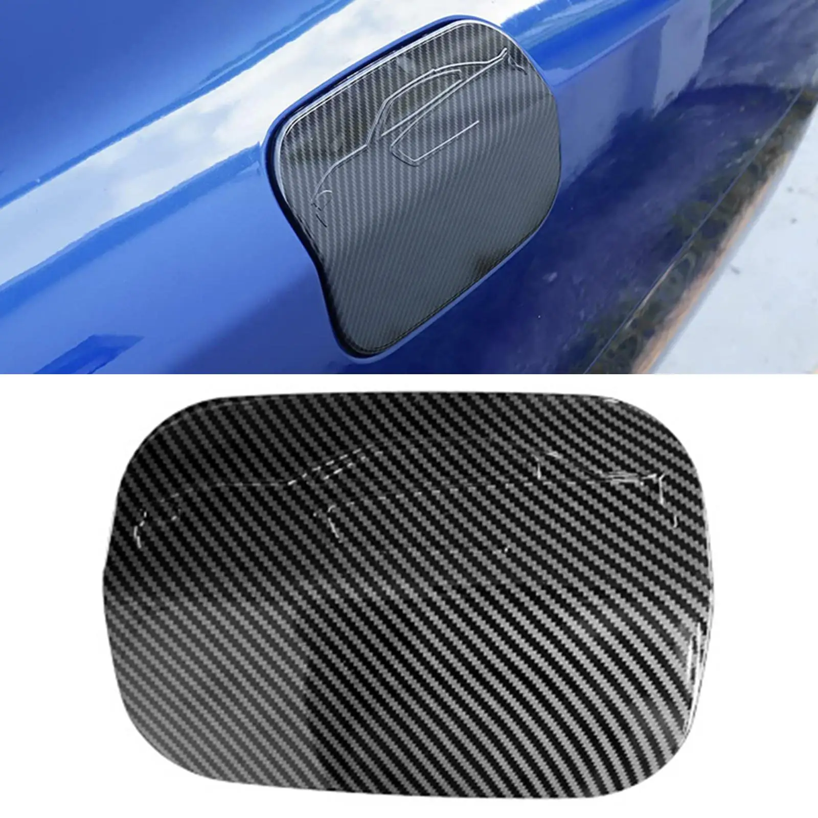 Fuel Door Gas Tank Cover Trim Carbon Fiber Style Decoration for Dodge Charger 15-21 Automotive Accessories High Performance