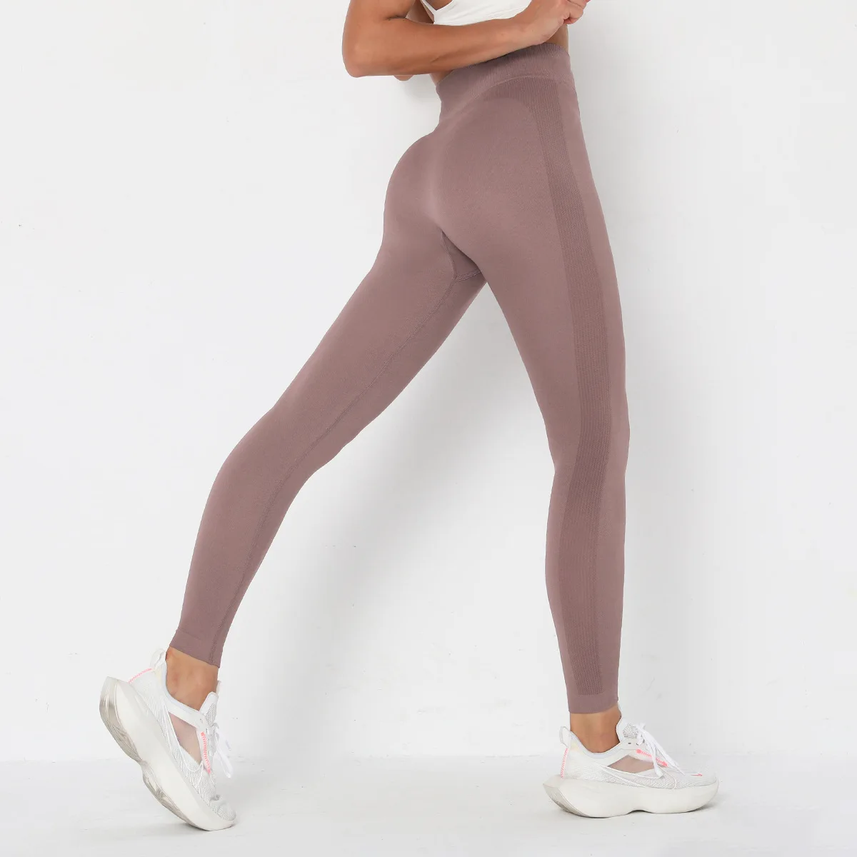 

Women Seamless Leggings Sexy Yoga Pants High Waist Gym Workout Tights Vertical Striped Fitness Leggings Sports Female Clothing