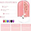 USB Rechargeable Portable Mini Fan Cooling Fan Bladeless Handheld Eyelash dryer Mini Handheld Fan Air Conditioning Blower 4